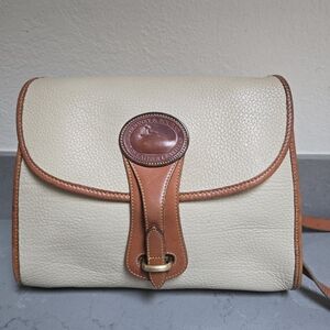 Dooney & Bourke Cream and Tan Leather Bag